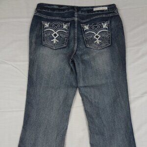 RHYTHM IN BLUES BLUE JEAN CAPRIS WOMENS SIZE 14 REG - L98
